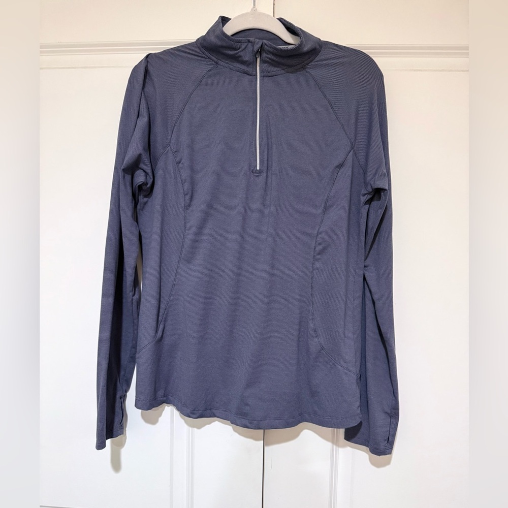 RBX Heathered Purple Performance Top material tag removed